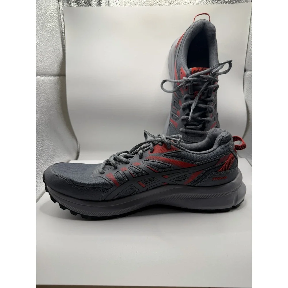 Asics Trail Scout 2 Men's Grey/Red Running Shoes Various Sizes NWOB